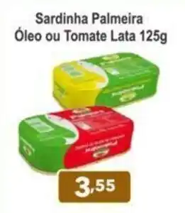 Calvo Atacadista Sardinha Palmeira Oleo ou Tomate 125g oferta