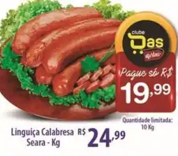 Rede DAS Linguiça Calabresa Seara oferta