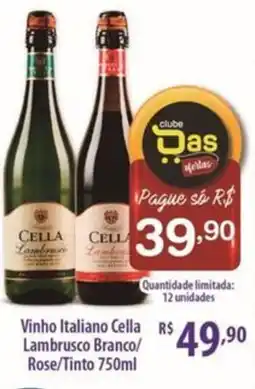 Rede DAS Vinho Italiano Cella Lambrusco oferta
