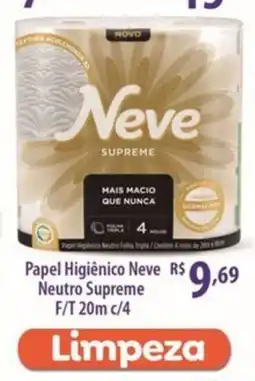 Rede DAS Papel Higienico Neve Neutro Supreme F/T 20m c/4 oferta