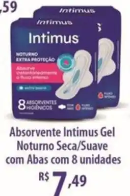 Rede DAS Absorvente Intimus Gel Noturno Seca/Suave com Abas oferta