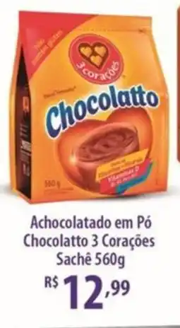 Rede DAS Achocolatado em Pó Chocolatto 3 Corações Sachê oferta