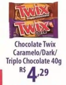 Rede DAS Chocolate Twix Caramelo/Dark/ Triplo Chocolate oferta