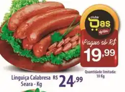Rede DAS Linguiça Calabresa Seara oferta