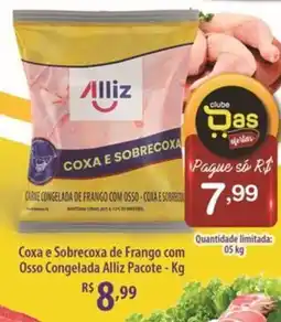 Rede DAS Coxa e Sobrecoxa de Frango com Osso Congelada Alliz Pacote oferta