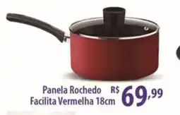 Rede DAS Panela Rochedo Facilita Vermelha 18cm oferta