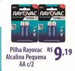 Rede DAS Pilha Rayovac Alcalina Pequena AA oferta