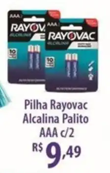 Rede DAS Pilha Rayovac Alcalina Palito AAA oferta