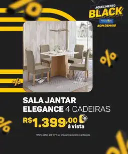 Multiloja Sala jantar elegance 4 cadeiras oferta