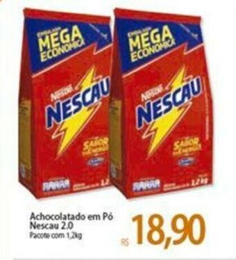 Atacadão Achocolatado em po Nescau 2.0 1.2kg oferta