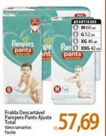 Atacadão Fralda Descartavel Pampers Pants Ajuste Total oferta