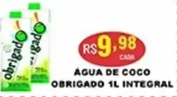 Supermercados Santa Helena Água de coco obrigado integral oferta