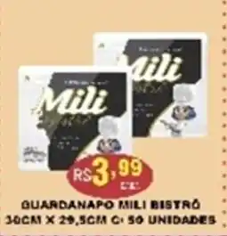 Supermercados Santa Helena Guardanapo mili bistro 30cm x 29,5cm c/ 50 unidades oferta
