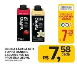 Super Bom Bebida láctea uht yopro danone sabores 15g de proteína oferta