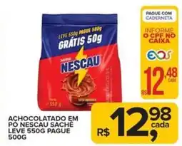 Super Bom Achocolatado em pó nescau sache oferta