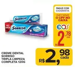 Super Bom Creme dental sorriso tripla limpeza completa oferta