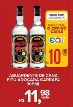 Super Bom Aguardente de cana pitu adoçada garrafa oferta