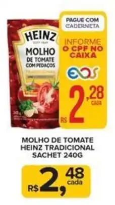 Super Bom Molho de tomate heinz tradicional sachet oferta
