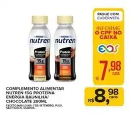 Super Bom Complemento alimentar nutren 15g proteina energia baunilha chocolate oferta