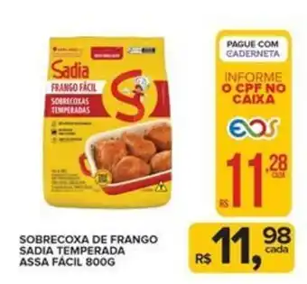 Super Bom Sobrecoxa de frango sadia temperada assa facil oferta