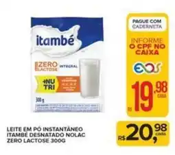 Super Bom Leite em pó instantaneo itambe desnatado nolac zero lactose oferta
