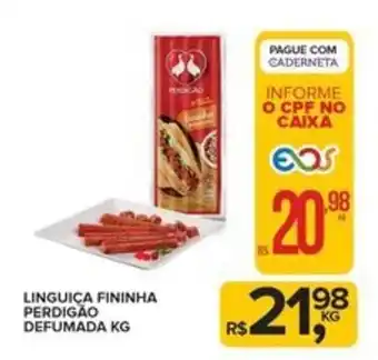 Super Bom Linguiça fininha perdigão defumada oferta