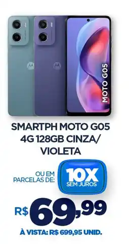 DB Supermercados Smartph moto go5 4g 128gb cinza/ violeta oferta