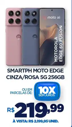 DB Supermercados Smartph moto edge cinza/rosa 5g 256gb oferta