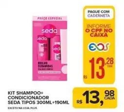 Super Bom Kit shampoo+ condicionador seda tipos oferta