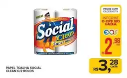 Super Bom Papel toalha social clean oferta