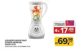 Super Bom Liquidificador easy power mondial 550w-127v oferta