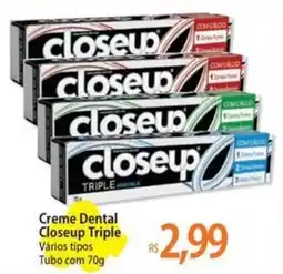 Atacadão Creme Dental Closeup Triple Vários tipos Tubo oferta