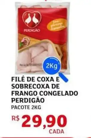 Filé de coxa e sobrecoxa de frango congelado perdigão pacote