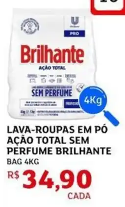 Assaí Atacadista Lava-roupas em pó ação total sem perfume brilhante bag oferta