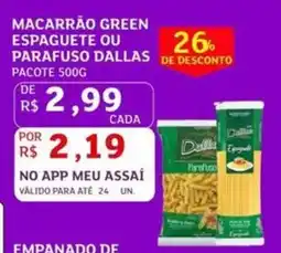 Assaí Atacadista Macarrão green espaguete ou parafuso dallas oferta