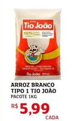 Assaí Atacadista Arroz branco tipo 1 tio joão pacote oferta