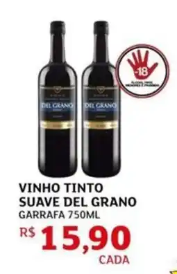 Assaí Atacadista VINHO TINTO SUAVE DEL GRANO GARRAFA oferta