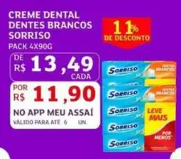 Assaí Atacadista Creme dental dentes brancos sorriso oferta