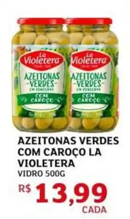 Assaí Atacadista Azeitonas verdes com caroço la violetera vidro oferta