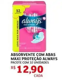 Assaí Atacadista Absorvente com abas maxi proteção always oferta