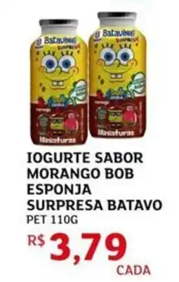 Assaí Atacadista Iogurte sabor morango bob esponja surpresa batavo pet oferta