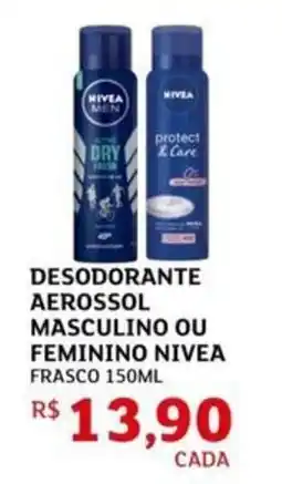 Assaí Atacadista Desodorante aerossol masculino ou feminino nivea frasco oferta