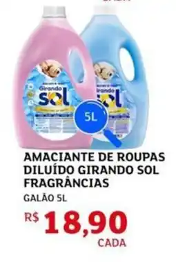 Assaí Atacadista Amaciante de roupas diluído girando sol fragrâncias galão oferta