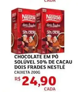 Assaí Atacadista Chocolate em pó solúvel 50% de cacau dois frades nestlé caixeta oferta