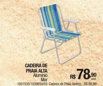 Oferta Cadeira De Praia Banho De Sol na Milium