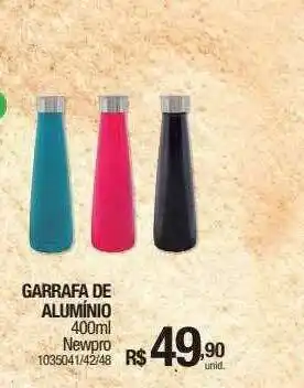 Milium Garrafa De Alumínio 400ml Newpro oferta