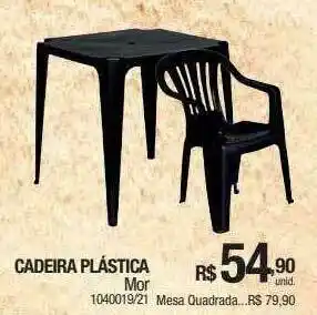 Milium Cadeira Plástica Mor oferta