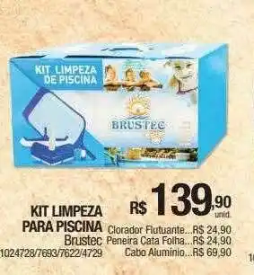 Milium Kit Limpeza Para Piscina Brustec oferta
