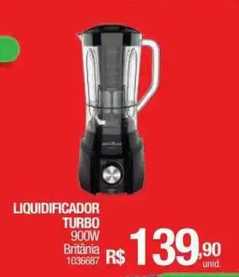 Milium Liquidificador Turbo Britânia oferta