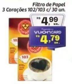 Comper Filtro de Papel 3 Corações 102/103 oferta